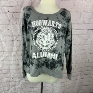 Harry Potter Hogwarts Alumni Tie-Dye Sweatshirt jr L fandom pullover grommet